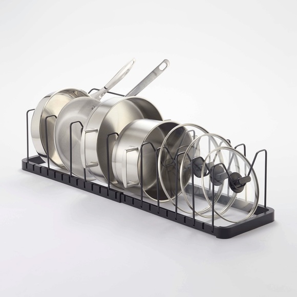 Tower Adjustable Lid & Pan Organizer in Black - Picture 1 of 5